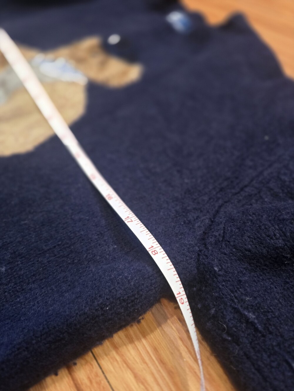 🐻 Polo by Ralph Lauren Navy Wool Cashmere Crewneck Sweater with Bear Intarsia S - Picture 13 of 16